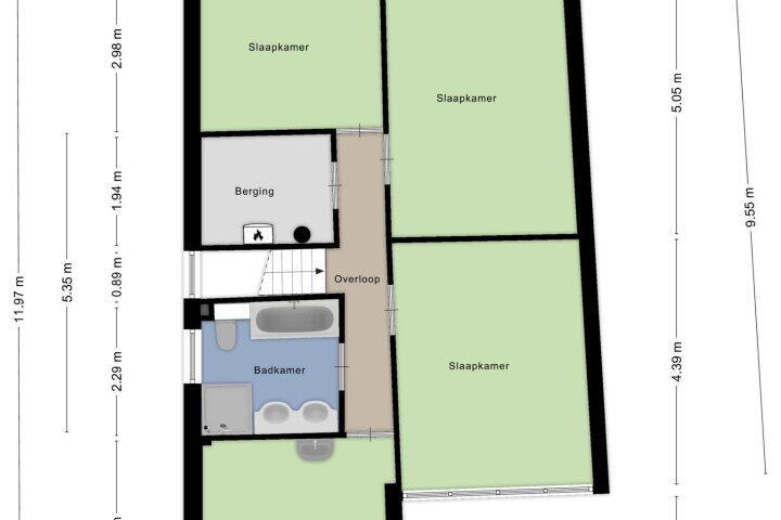 Plattegrond – Assumburg 106, Alphen aan den Rijn