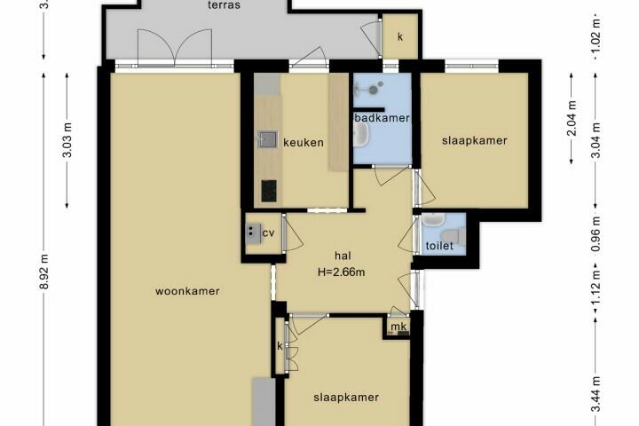 Plattegrond – Atjehstraat 9, Nijmegen