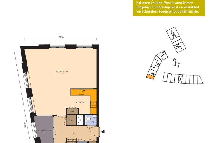 Plattegrond – Atletenbaan 60 B, Maastricht