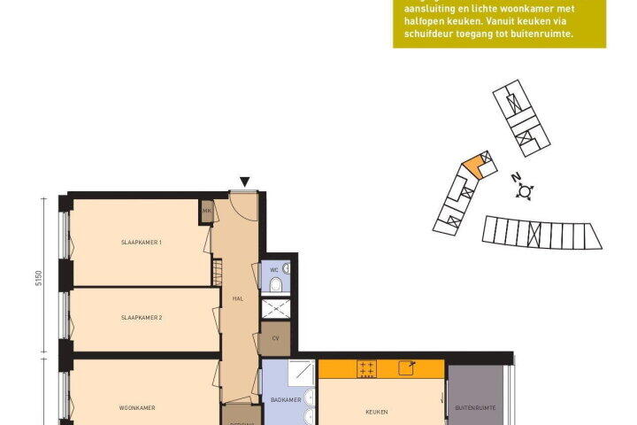 Plattegrond – Atletenbaan 74 C, Maastricht