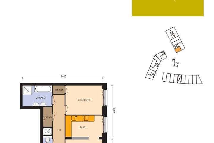 Plattegrond – Atletenbaan 84 B, Maastricht