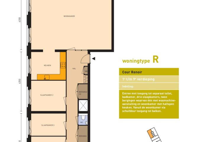 Plattegrond – Atletenbaan 94 L, Maastricht