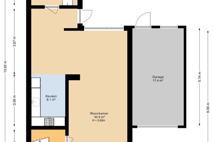 Plattegrond – Aukemastraat 5, Roden
