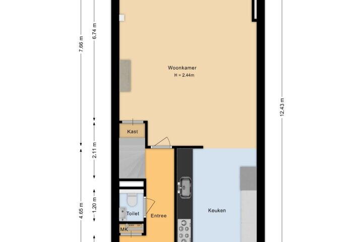Plattegrond – Azorenweg 87, Almere