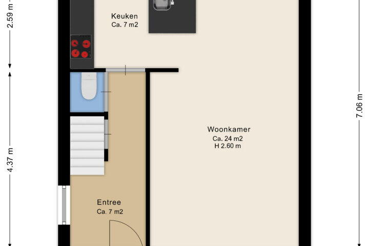 Plattegrond – Baarlelaan 19, Hoogeveen