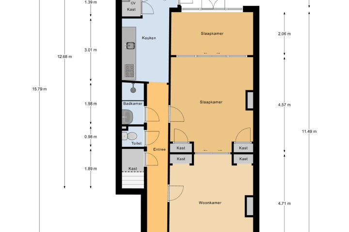 Plattegrond – Badhuisstraat 168, Vlissingen