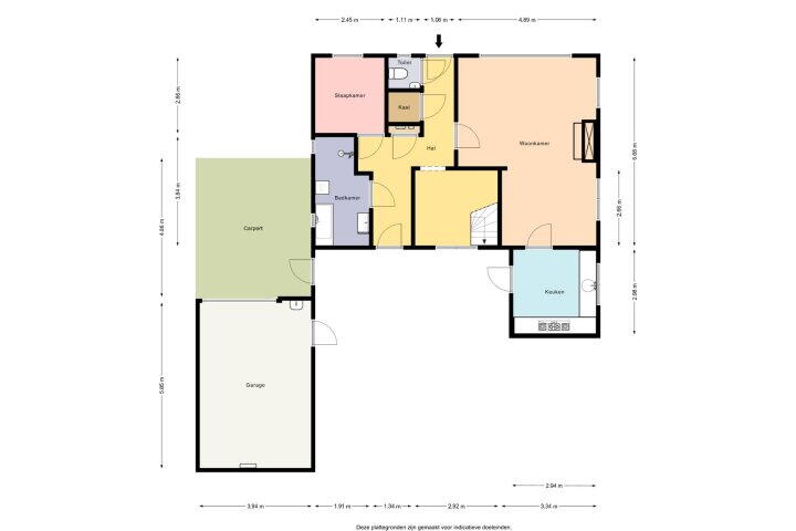 Plattegrond – Badweg 4, Rottum (FR)