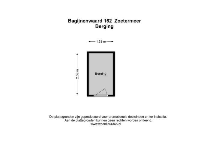 Plattegrond – Bagijnenwaard 162, Zoetermeer