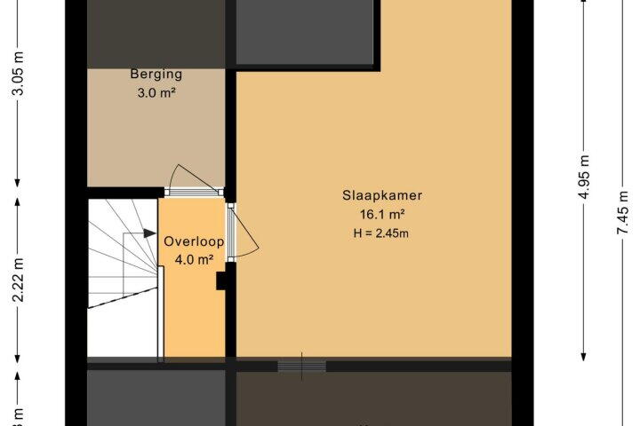 Plattegrond – Bakkerstraat 36, Roden
