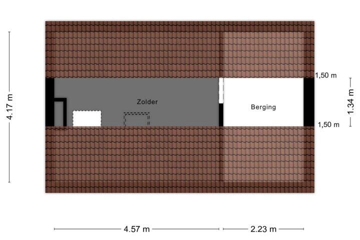Plattegrond – Bakkerstraat 57, Reusel