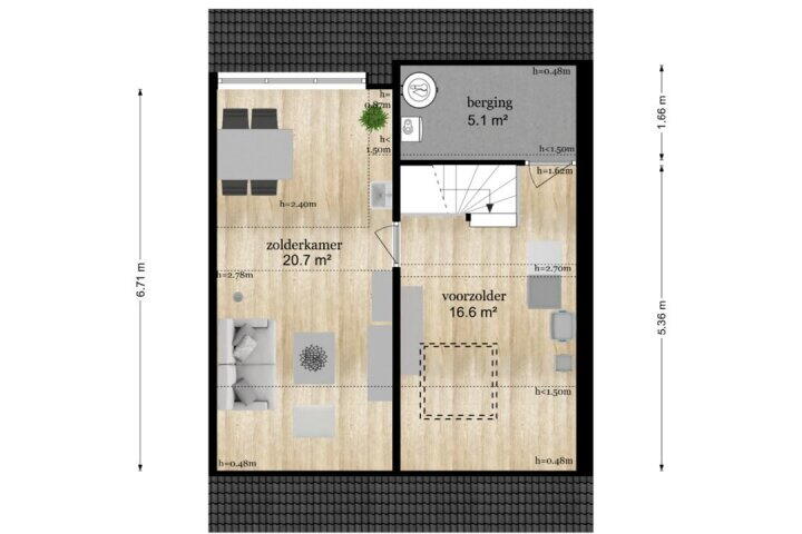 Plattegrond – Bakkersweg 43, Maarn