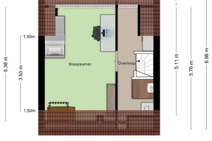 Plattegrond – Bandeliersberg 141, Roosendaal