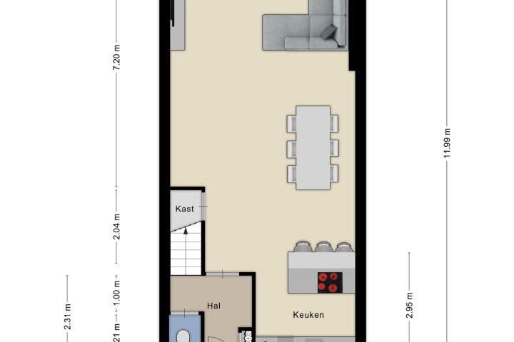 Plattegrond – Bandeliersberg 190, Roosendaal