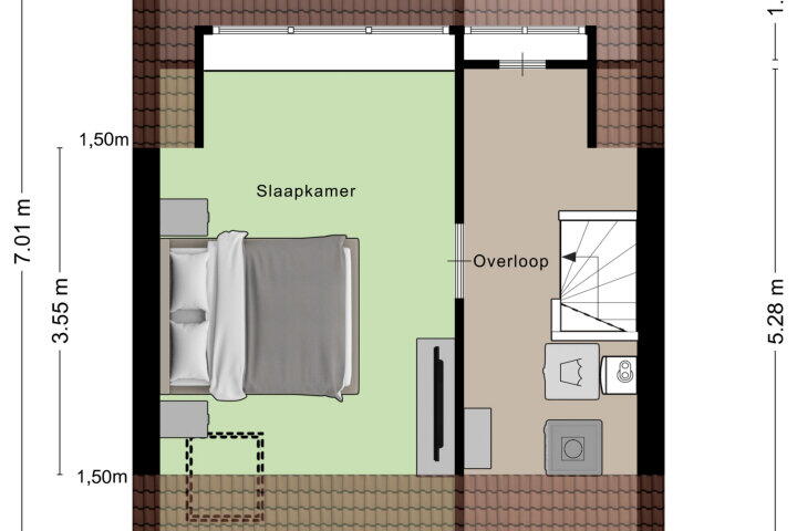 Plattegrond – Bandeliersberg 196, Roosendaal