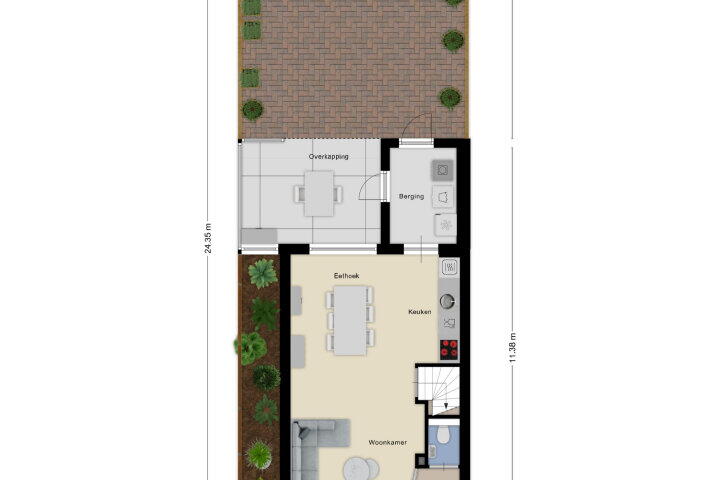 Plattegrond – Bandeliersberg 219, Roosendaal