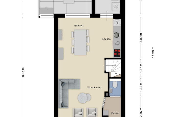 Plattegrond – Bandeliersberg 219, Roosendaal
