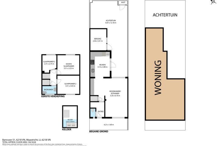 Plattegrond – Banruwe 51, Maastricht