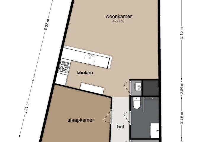 Plattegrond – Barcelonaplein 75, Amsterdam