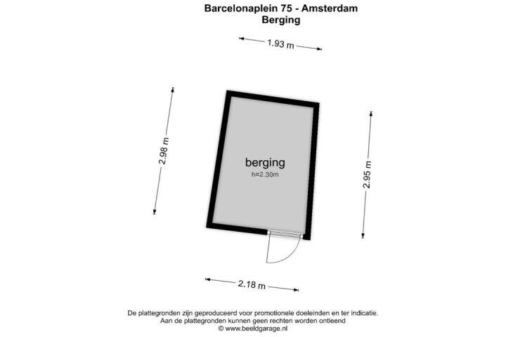 Plattegrond – Barcelonaplein 75, Amsterdam