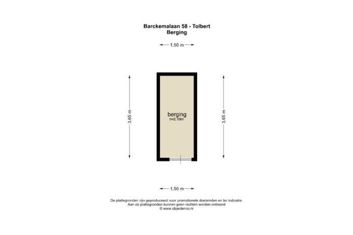 Plattegrond – Barckemalaan 58, Tolbert