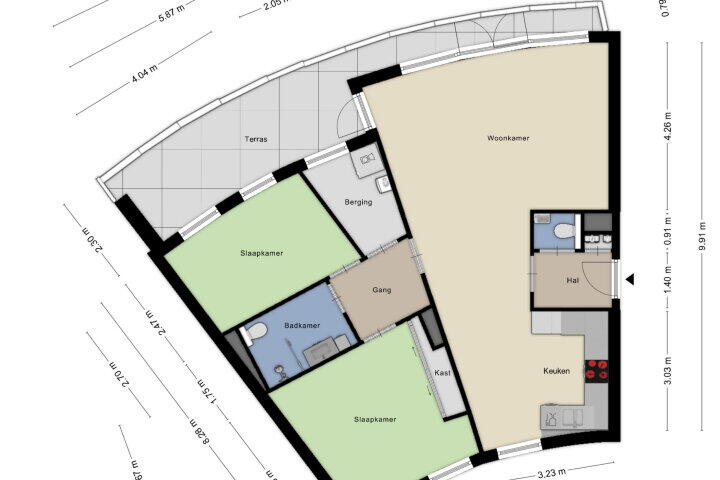 Plattegrond – Barendstraat 10 A, Boskoop