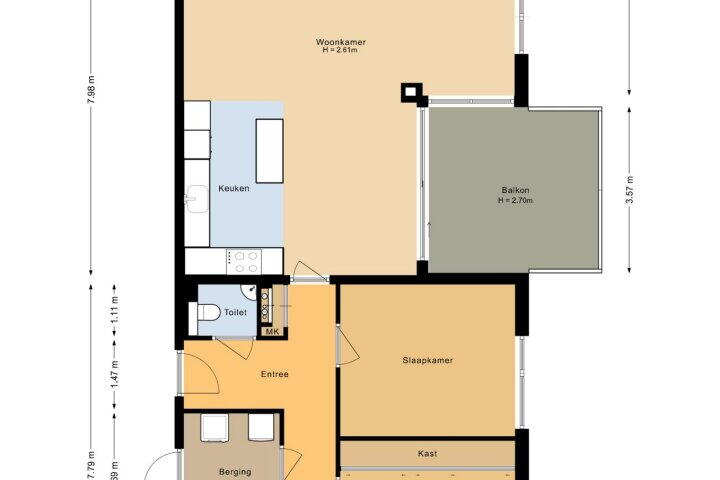 Plattegrond – Basiusstraat 37, Heerhugowaard
