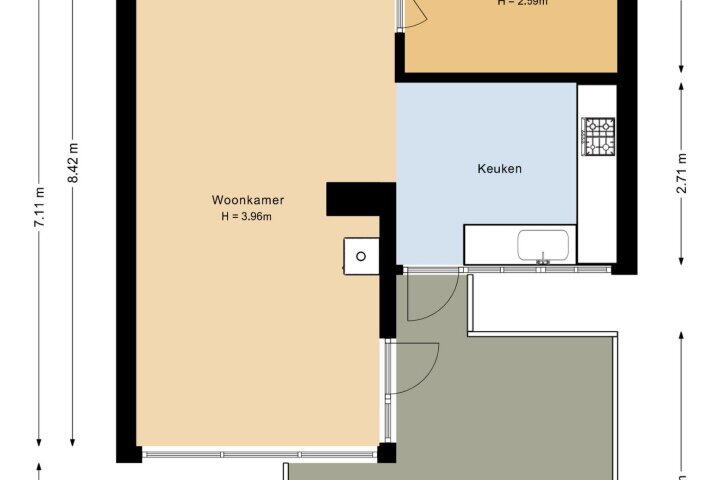 Plattegrond – Basserhof 31, Heerhugowaard