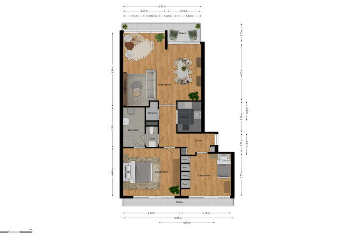 Plattegrond – Bavelselaan 372, Breda