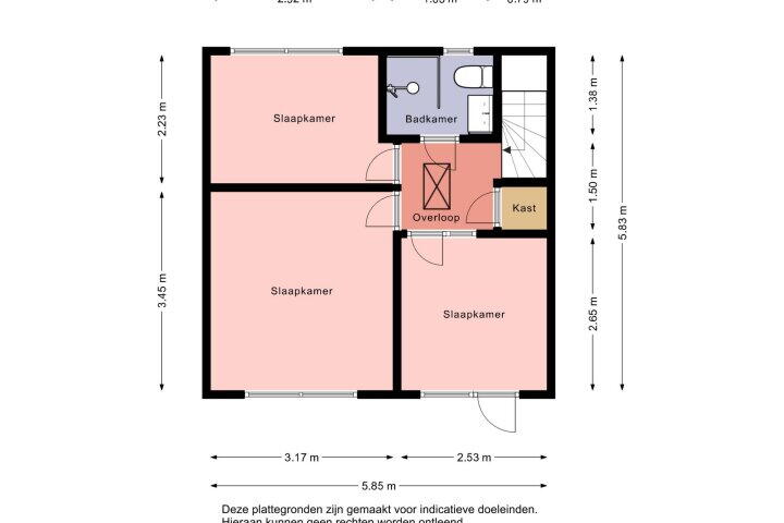 Plattegrond – Beatrixstraat 35, Wolvega