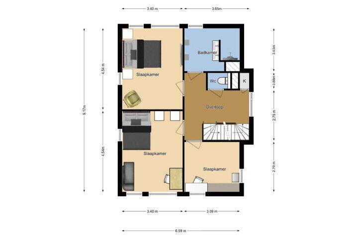 Plattegrond – Beemsterhof 29, Den Haag