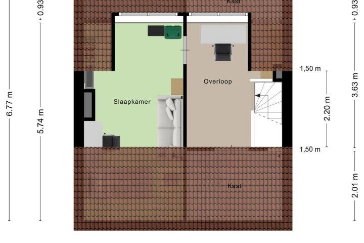 Plattegrond – Begoniastraat 56, Roosendaal