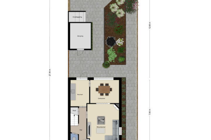 Plattegrond – Begoniastraat 57, Roosendaal