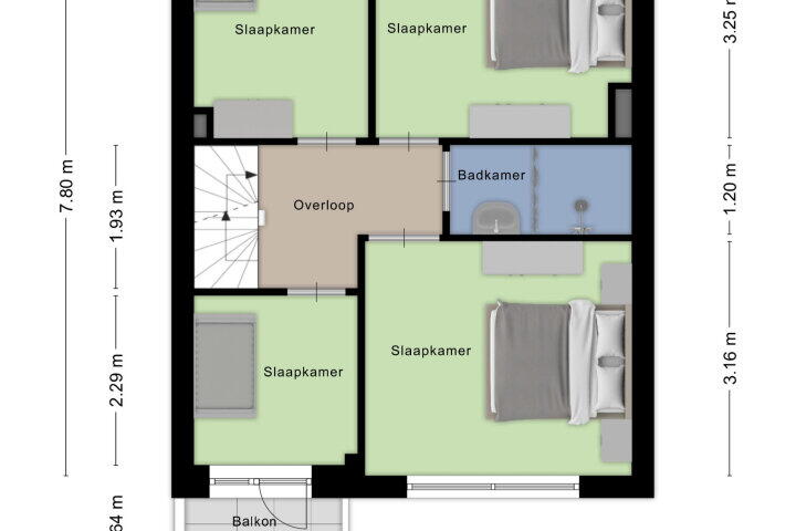 Plattegrond – Begoniastraat 57, Roosendaal