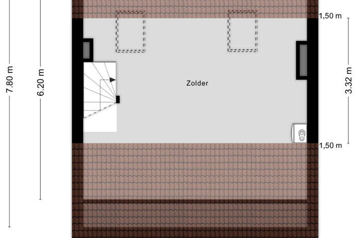 Plattegrond – Begoniastraat 57, Roosendaal