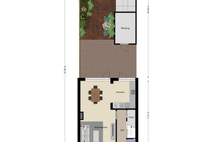 Plattegrond – Begoniastraat 8, Roosendaal