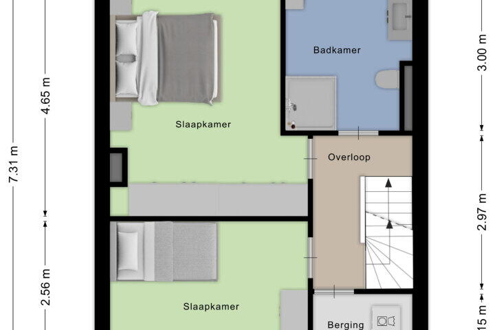 Plattegrond – Begoniastraat 8, Roosendaal