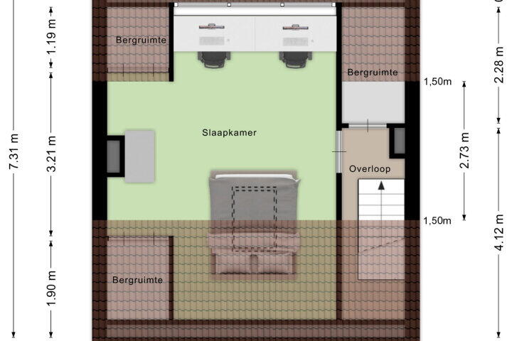 Plattegrond – Begoniastraat 8, Roosendaal