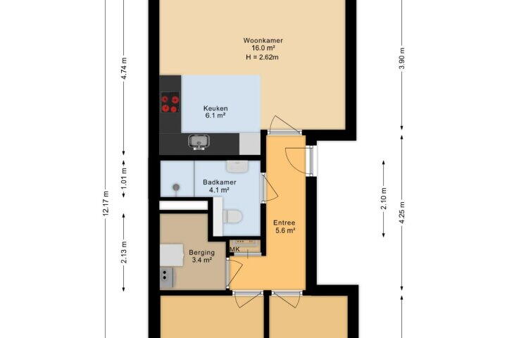 Plattegrond – Begoniatuin 287, Pijnacker