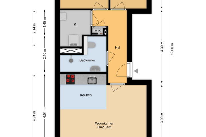 Plattegrond – Begoniatuin 317, Pijnacker