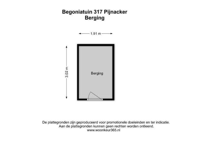 Plattegrond – Begoniatuin 317, Pijnacker