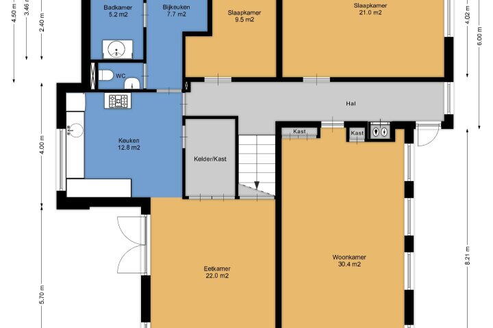 Plattegrond – Bekkenhaarsweg 5, Hoge Hexel