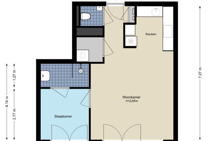 Plattegrond – Bella Vistastraat 204, Amsterdam
