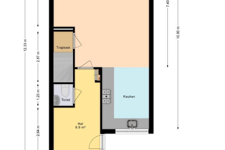 Plattegrond – Bellemeerstraat 25, Den Haag