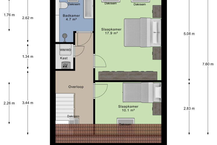 Plattegrond – Belle van Zuylenstraat 37, Arnhem