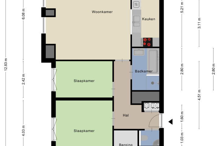Plattegrond – Bellevuelaan 149, Haarlem