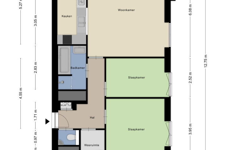 Plattegrond – Bellevuelaan 221, Haarlem