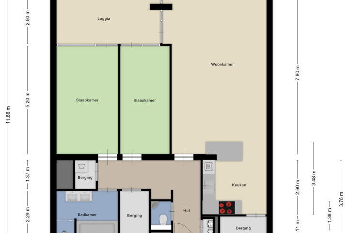 Plattegrond – Bellevuelaan 275, Haarlem