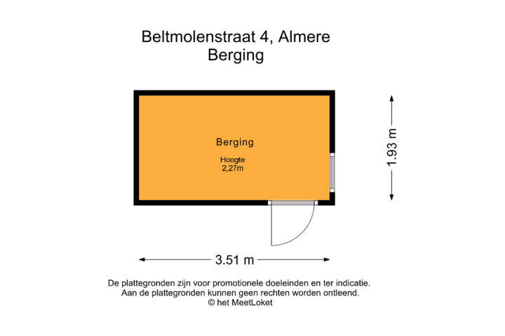 Plattegrond – Beltmolenstraat 4, Almere