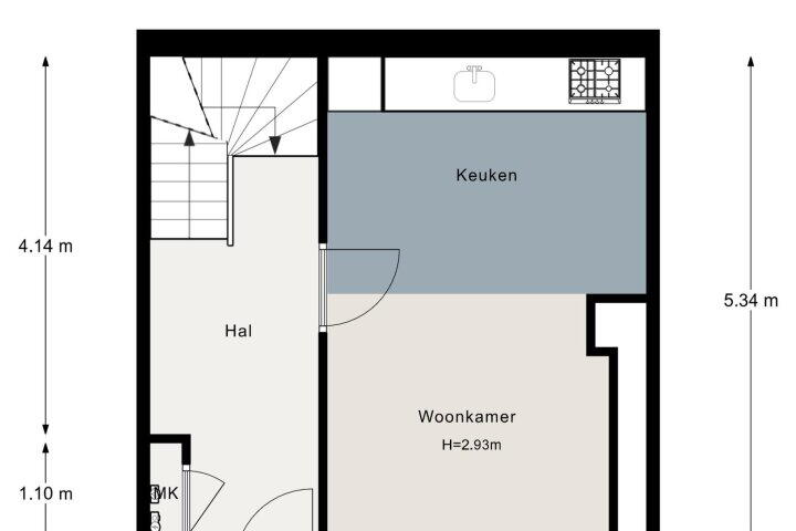 Plattegrond – Beltstraat 92, Enschede