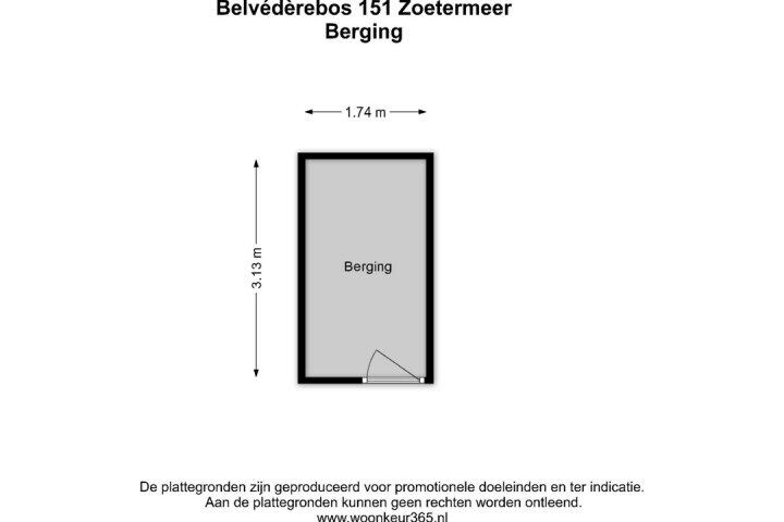 Plattegrond – Belvédèrebos 151, Zoetermeer